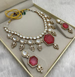 Bridal Polki Indian Ethnic Kundan Necklace Earrings For Wedding - Libasaa.com