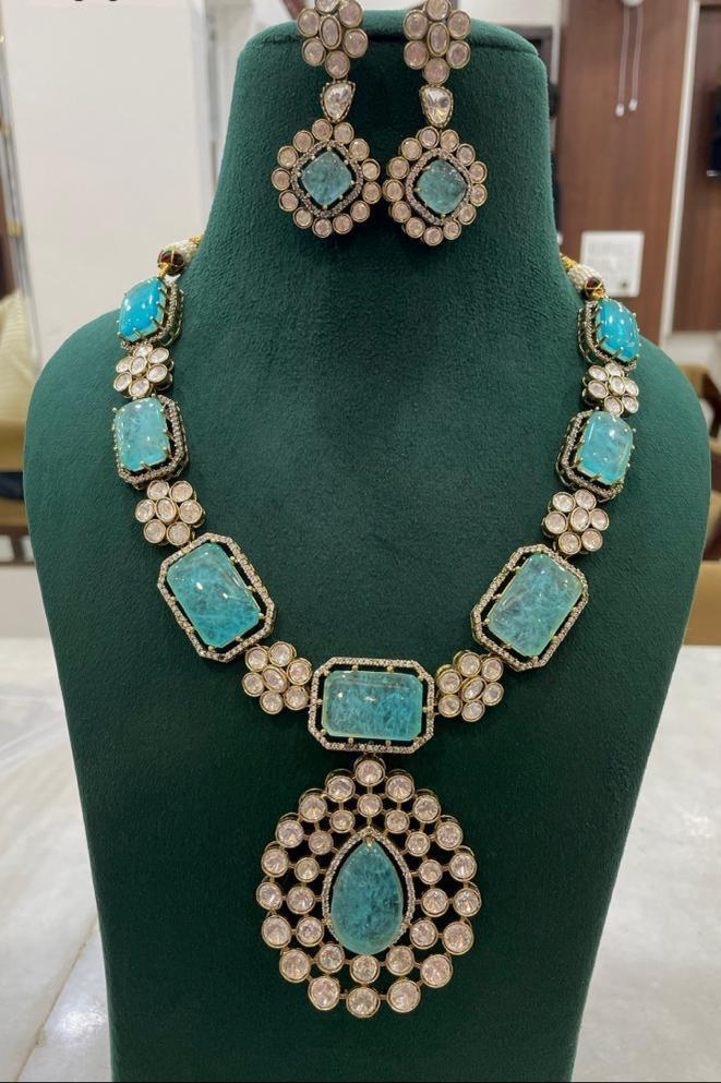 Polki Necklace Set , Kundan Necklace Set, Kundan Jewelry Set, Polki Necklace