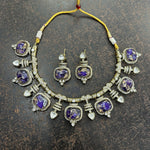 Pakistani Traditional Kundan Choker Matching Earrings Polki Jewelry Set For Women - Libasaa.com