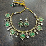 Pakistani Traditional Kundan Choker Matching Earrings Polki Jewelry Set For Women - Libasaa.com