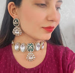 Celebrities Inspired Kundan Choker Earrings Traditional Jewelry Set - Libasaa.com