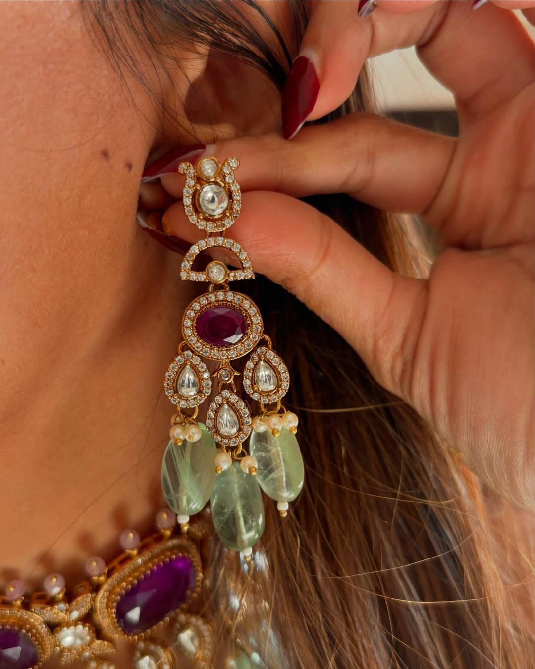 Jaipuri Kundan Choker Set β Traditional Indian Jewelry for a Royal Look | Kundan Jewelry | Indian Jewelry | Pakistani Necklace Set | - Libasaa.com