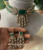 Punjabi Ethnic Kundan Choker Earrings Set for Weddings | Kundan Jewelry | Indian Jewelry | Pakistani Jewelry | Traditional Jewelry - Libasaa.com
