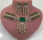 Punjabi Ethnic Kundan Choker Earrings Set for Weddings | Kundan Jewelry | Indian Jewelry | Pakistani Jewelry | Traditional Jewelry - Libasaa.com