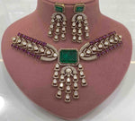 Punjabi Ethnic Kundan Choker Earrings Set for Weddings | Kundan Jewelry | Indian Jewelry | Pakistani Jewelry | Traditional Jewelry - Libasaa.com