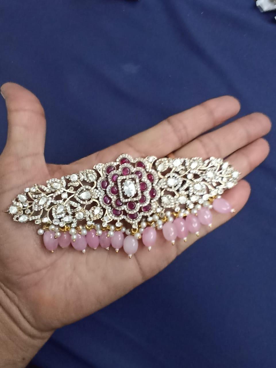 Traditional Kundan Choker Set for Women | Kundan Jewelry | Indian Jewelry | Pakistani Choker Set | Traditional Jewelry - Libasaa.com