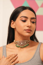 Traditional Kundan Choker Set for Women | Kundan Jewelry | Indian Jewelry | Pakistani Choker Set | Traditional Jewelry - Libasaa.com