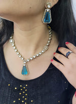 Traditional Craftsmanship American Diamond Kundan Necklace Set | Kundan Jewelry | Indian Jewelry - Libasaa.com