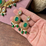 Meenakari JaipuriAD Kundan Necklace Earrings Set| Kundan Jewelry | AD Jewelry | Indian Jewelry - Libasaa.com