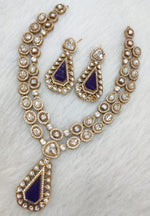 Indian Ethnic Polki Kundan Necklace Earrings Set For Wedding | Kundan Jewelry | Indian Jewelry - Libasaa.com