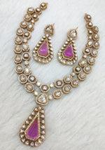 Indian Ethnic Polki Kundan Necklace Earrings Set For Wedding | Kundan Jewelry | Indian Jewelry - Libasaa.com