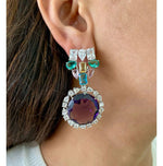 Bridal Wedding Silver Plated CZ AD Beaded Choker Earring Indian Jewelry Set - Libasaa.com