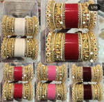 Rajsthani MeenakariElephant Design Bangle Chura Set For Wedding - Libasaa.com