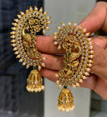 Peacock Royale Earrings – Elegant Traditional Statement Jewelry - Libasaa.com