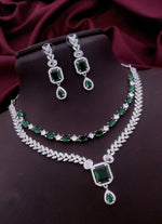 Layered CZ Indian Wedding Choker Earrings Set | Kundan Jewelry | Indian Jewelry | Pakistani Necklace Set | Traditional Jewelry | Polki Necklace - Libasaa.com