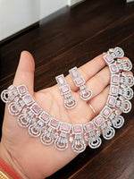 Bollywoof Inspired American Diamond Choker Earrings Set | Kundan Jewelry | AD Jewelry | Indian Jewelry | Traditional Jewelry - Libasaa.com