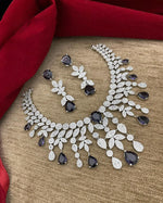 Multi Layered Flower Design Indian Choker Earring Set For Women - Libasaa.com