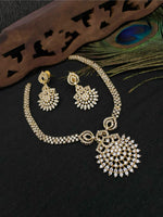 Jaipuri Traditional Kundan Necklace Earring Set For Wedding - Libasaa.com