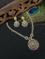 Jaipuri Traditional Kundan Necklace Earring Set For Wedding - Libasaa.com