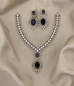 Traditional Bridal Floral Statement AD Necklace Earring Set - Libasaa.com