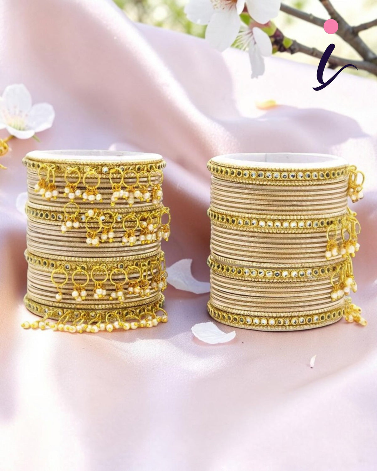 Indian Metal Bridal Bangle Set for Women, Traditional Wedding Bangles, Designer Ethnic Jewelry Collection