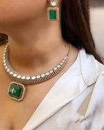 Rajsthani Ethnic Polki Choker Earring Set for Wedding - Libasaa.com