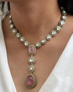 Punjabi Stone Work Polki Necklace For Wedding - Libasaa.com