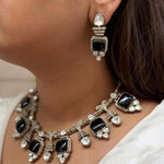 Handcrafted Indian Traditional Polki Choker Earring Set For Wedding - Libasaa.com