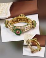 Royal Openable Kundan Polki Kada – Heritage Bridal Grandeur - Libasaa.com