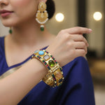 Royal Multi-Stone Openable Kada – Handcrafted Heritage Elegance - Libasaa.com