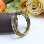 Silver Plated Cuff Bracelet (Luxury Designer Kada Bangle - Libasaa.com