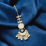Gold Plated Floral Design Maangtikka For Wedding - Libasaa.com