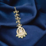 Floral Pearl White Maangtikka For Women - Libasaa.com