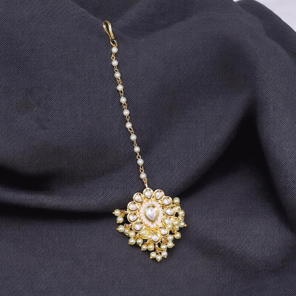 Gold Plated Teardrop Indian Maangtikka For Women - Libasaa.com