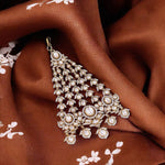 Layer Golden Stone Work Maangtikka For Wedding - Libasaa.com