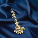 Indian Green Flower Design Maangtikka For Women - Libasaa.com