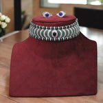 Rajsthani Handcrafted Polki Choker Earrings Set For Women - Libasaa.com