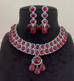 Double Layered Jaipuri Polki Kundan Work Bridal Choker Earrings Set For Wedding - Libasaa.com