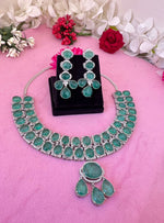 Double Layered Jaipuri Polki Kundan Work Bridal Choker Earrings Set For Wedding - Libasaa.com