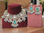 Gorgeous Classic Kundan Polki Choker Earrings Indian Jewelry Set - Libasaa.com