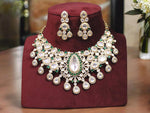 Rajsthani Gold Plated Polki Kundan Choker Earrings Set Women - Libasaa.com