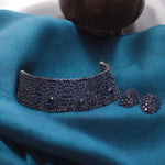 Stud Style Indian Wedding Choker Flower Earrings Set For Women - Libasaa.com