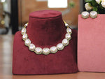 Bollywood Inspired Polki Choker Earrings Indian Jewelry Set For Wedding - Libasaa.com
