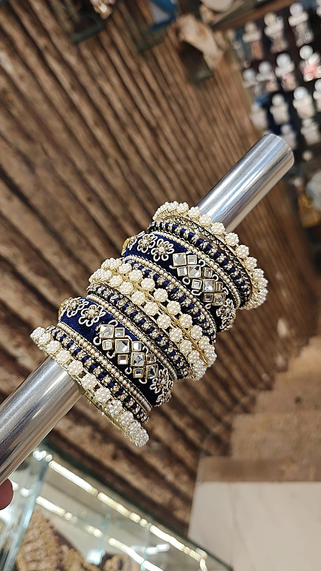 Wedding Floral Design Thread Bangle Chura Set For Women - Libasaa.com