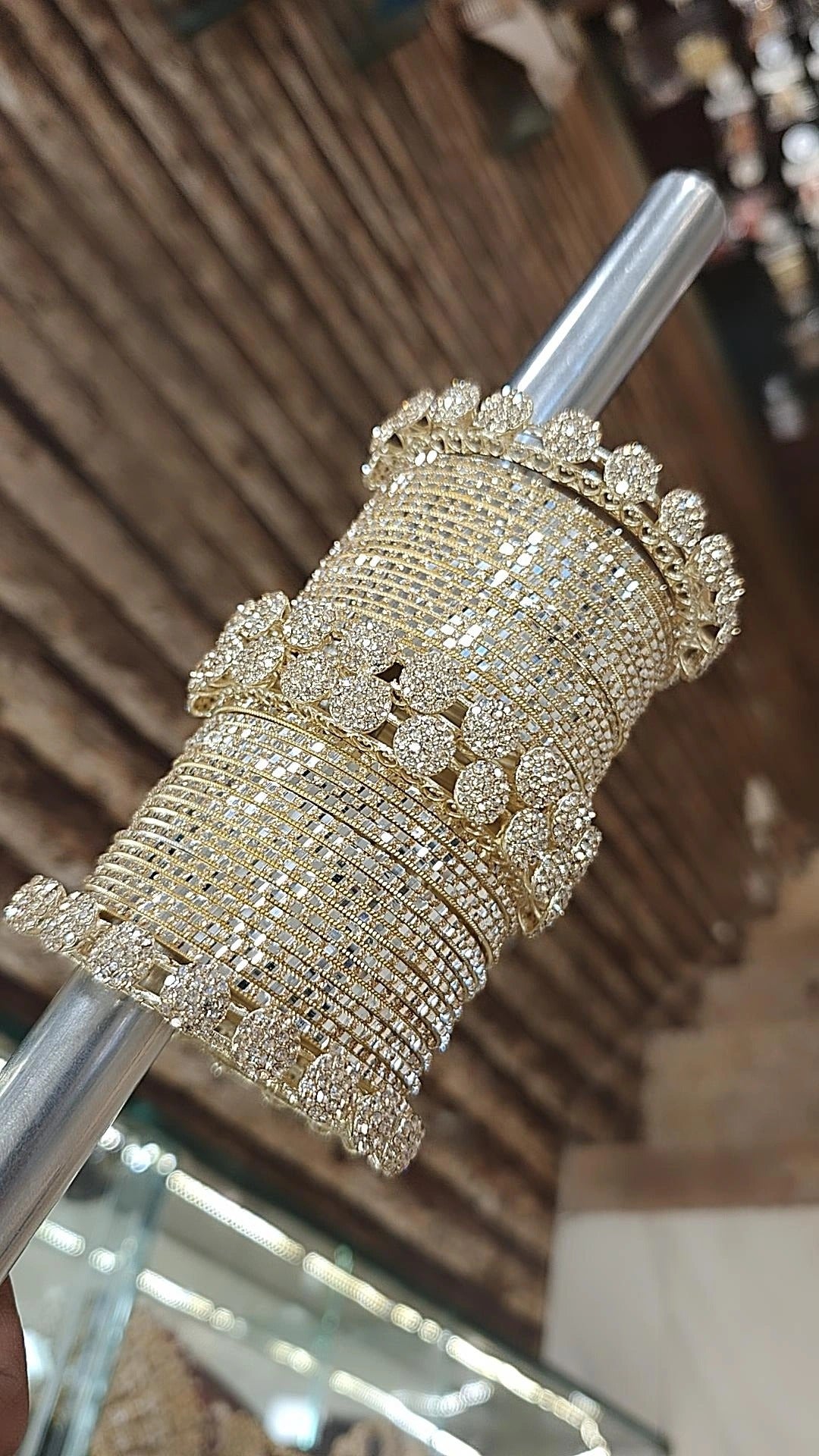 Indian Ethnic Golden Bangle Chura Set For Wedding - Libasaa.com