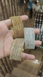 Multicolor Stone Work Wedding Bangle Set - Libasaa.com