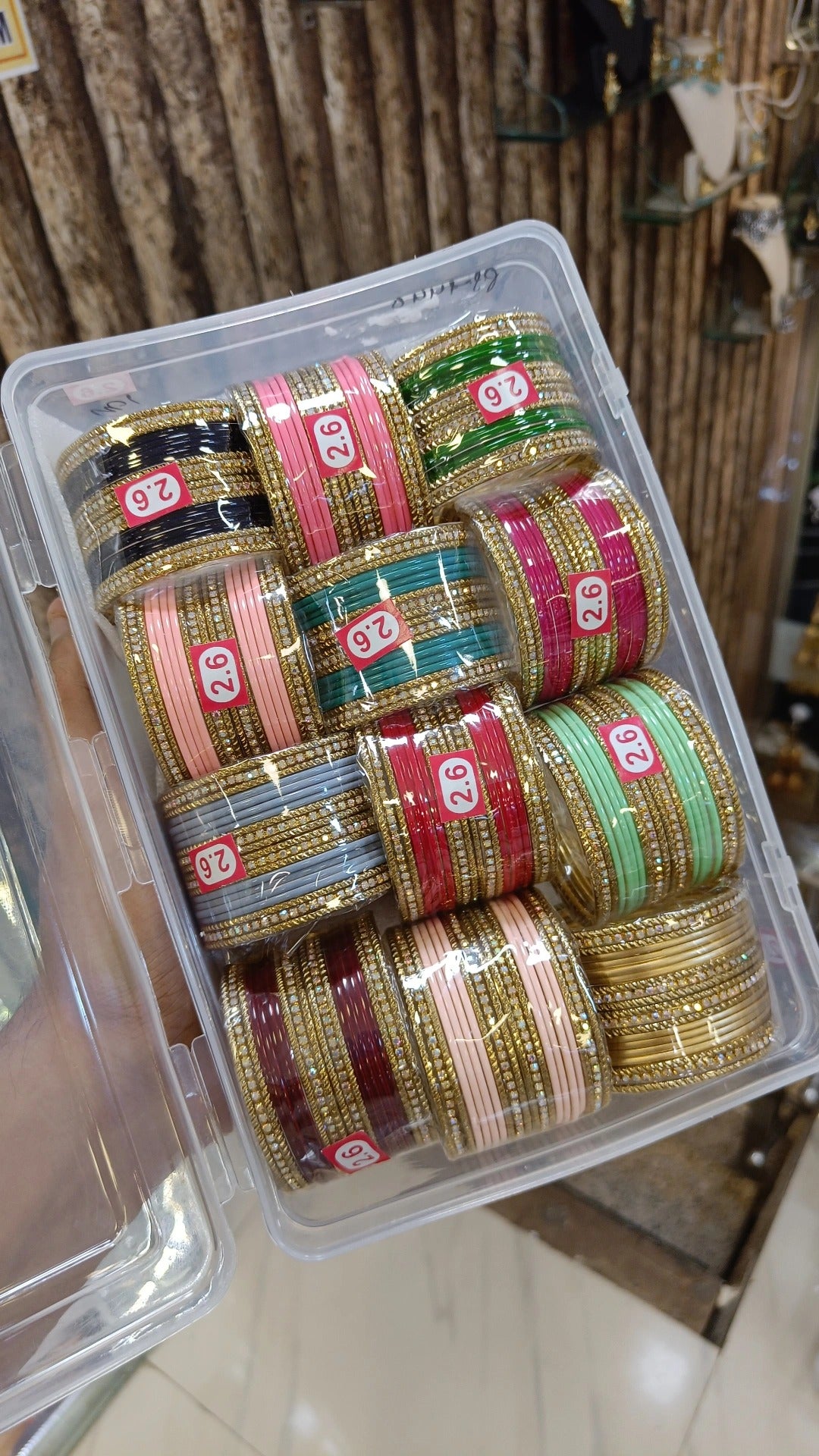 Multicolor Rajsthani Steel Metal Bangles Box – Premium Stone Steel Finish