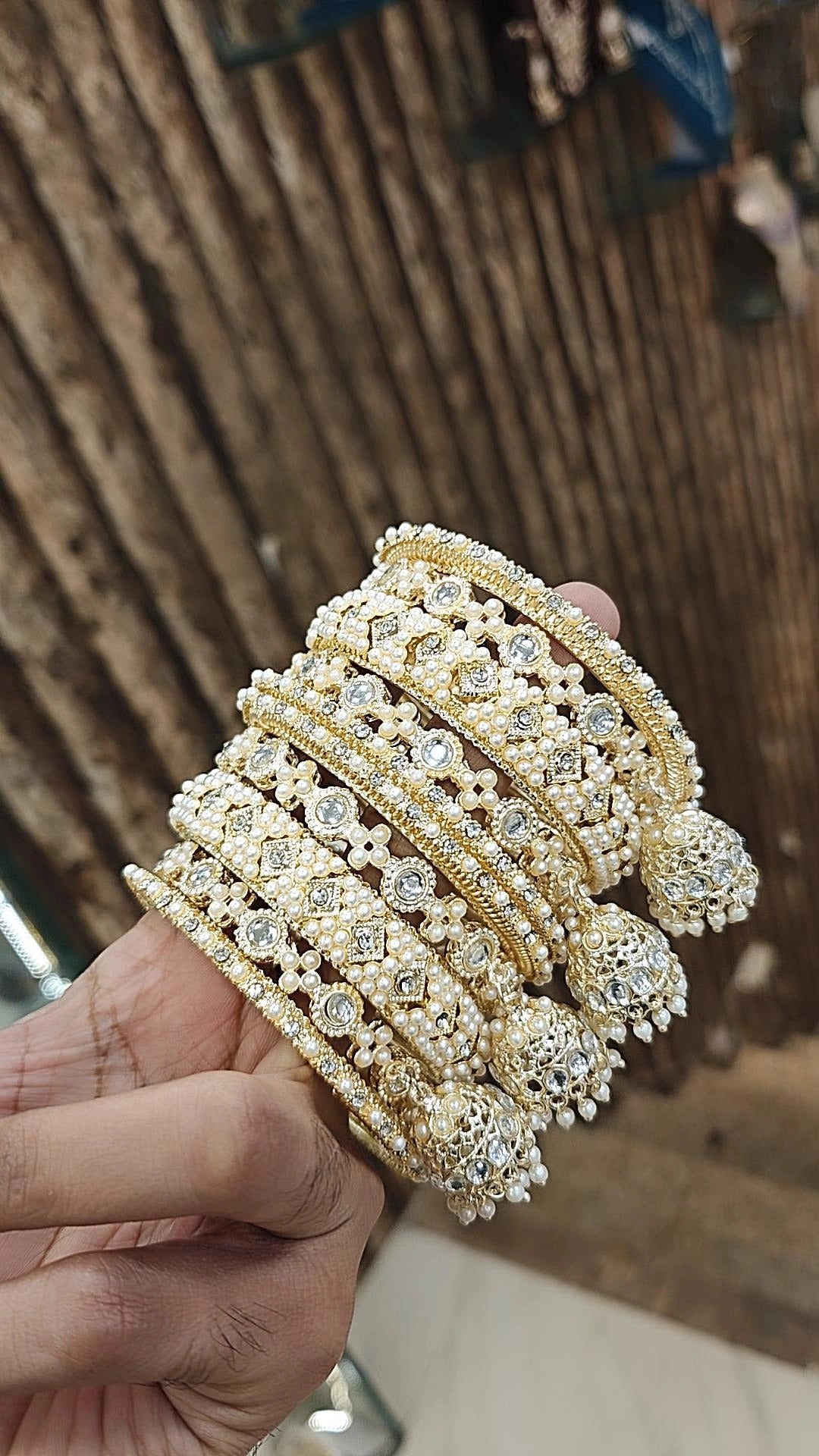 Jaipuri Ethnic Kundan Stone Work Bridal Chura Set For Wedding - Libasaa.com