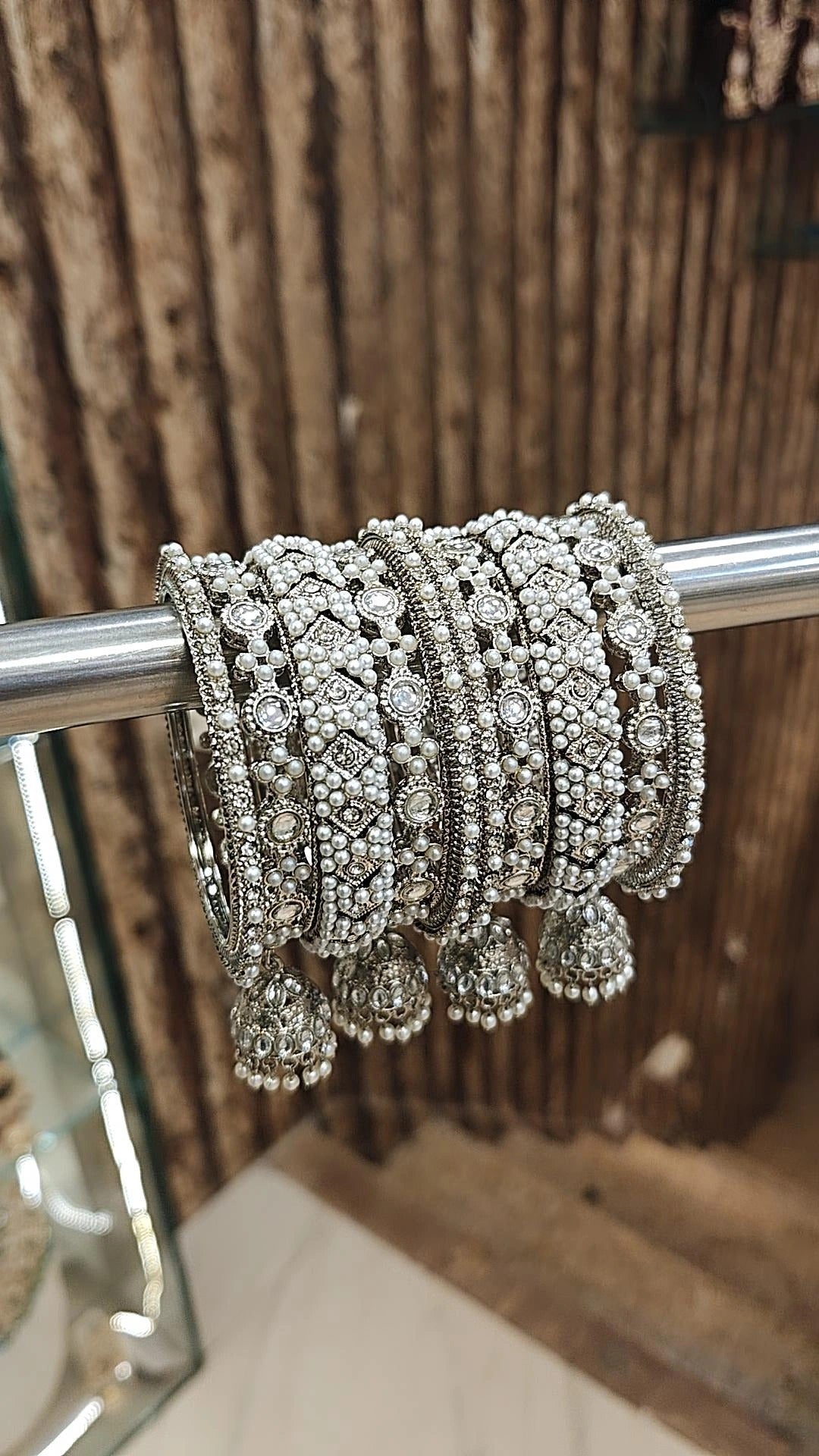 Jaipuri Ethnic Kundan Stone Work Bridal Chura Set For Wedding - Libasaa.com