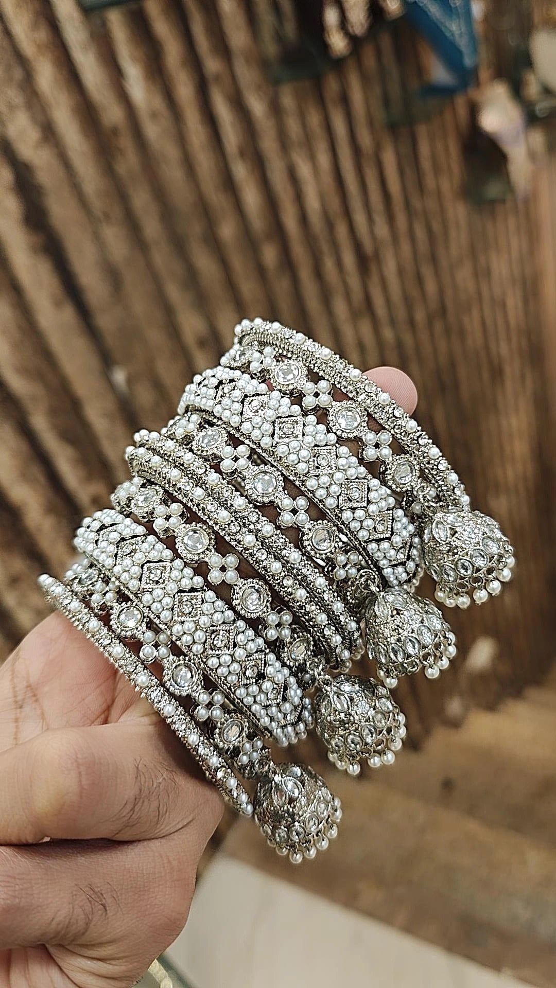 Jaipuri Ethnic Kundan Stone Work Bridal Chura Set For Wedding - Libasaa.com